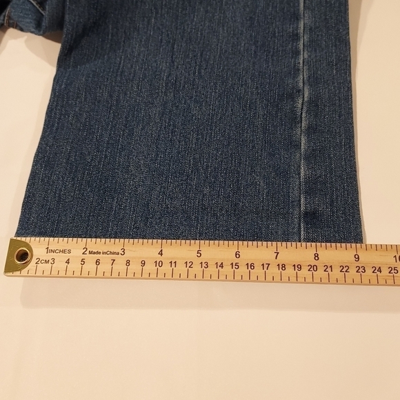 BANDOLINO Indigo denim Morgan high rise embroidered pockets jeans sz 14 - Picture 10 of 13